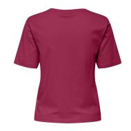 T-shirt Rose Fushia Femme JDY Rex 15352294 vue 2