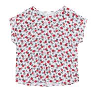 T-shirt Blanc à fleurs Fille Teddy Smith Toyala pas cher