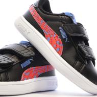 Baskets Noires/Rouges Garçon Puma Smash 3.0 vue 7
