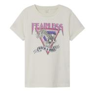 T-shirt Blanc à Motifs Fille Name it Berte