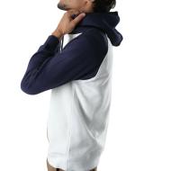 Sweat à capuche Blanc/Marine Homme Deeluxe Nether vue 2