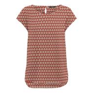 Top Rouge imprimé Femme Only Nova