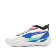 Baskets Blanches/Bleu/Noir Homme Puma Playmaker Pro