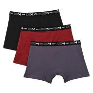 X3 Boxers Negro/Rojo/Morado para hombre, talla pequeña, algodón elástico ver 2
