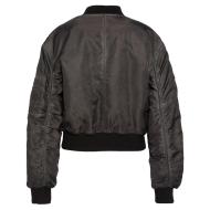 Veste Bomber Femme Noir Schott Oversize Washed vue 2