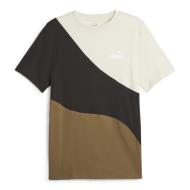 T-shirt Écru/Marron/Noir Homme Puma 673380 pas cher