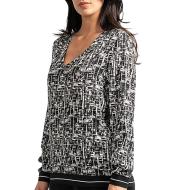 Blouse Noire/Blanche Femme Sun Valley RAFF pas cher