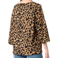 Pull Imprimé Léopard Marron Femme Vero Moda Olivia vue 2