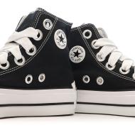 Baskets Noires Femme Converse All Star Lift Platform Sketch vue 7