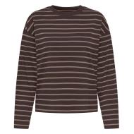 T-Shirt Manches Longues Marron Femme Only Happy
