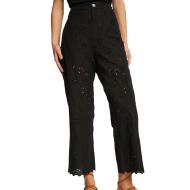 Pantalon Fluide Noir Femme Morgan Broderie 241 pas cher