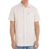 Chemisette Manches Courtes Blanc/Beige Homme Tommy Hilfiger Reg Stripe Seers pas cher