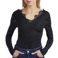 T-Shirt Noir Femme Pieces Pcilu pas cher