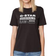 T-shirt Noir Femme G-Star Raw D19953 pas cher