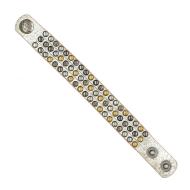 Bracelet en Cuir doré à clous Femme Le Temps des Cerises