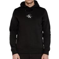 Sweat à Capuche Noir Homme Calvin Klein Monologo pas cher