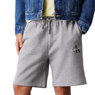 Short Gris Garçon Calvin Klein Jeans Monogram Relaxed pas cher