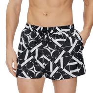 Short de bain Noir/Blanc Homme Calvin Klein Jeans Drawstring KM0KM00968