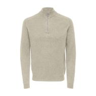 Pull 1/4 Zip Beige Homme Only & Sons Reg 7