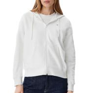 Sweat Zippée Blanche Femme Tommy Hilfiger Flag T-black pas cher