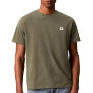 T-Shirt Kaki Homme Calvin Klein Jeans Badge L4G