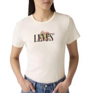 T-Shirt Blanc Femme Levi's Graphic Rickie pas cher