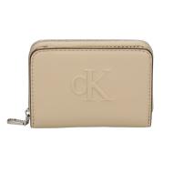 Portefeuille Beige Femme Calvin Klein Jeans Sculpted pas cher