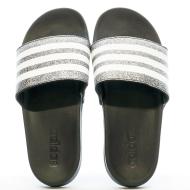Claquettes Noire/Argent Adidas Adilette Comfort FY8836 vue 3