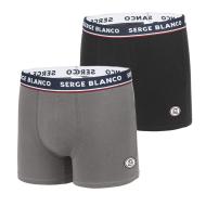 X2 Boxers Gris/Noir Homme Serge Blanco GNO