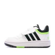 Baskets Verte/Blanche Garçon Adidas Hoops 3.0 pas cher