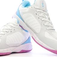 Chaussures de sport en salle Blanches/Rose/Bleu Femme Hummel Speed Court vue 7