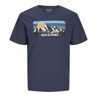 T-Shirt Marine Homme Jack & Jones Peak Neck