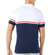 Polo Marine/Blanc Homme Fila Primo vue 2
