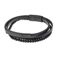 Bracelet Noir Geographical Norway 315106 pas cher