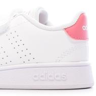 Baskets blanc/rose bébé fille Adidas Advantage vue 7