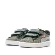 Baskets Grises argentées fille Puma Smash v2 Glitz vue 6