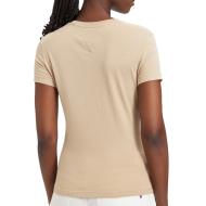 T-shirt Beige Femme Tommy Hilfiger Tjw C vue 2