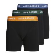 x3 Boxers Noirs/Verts/Jaunes/Bleu Homme Jack & Jones Jacclor pas cher