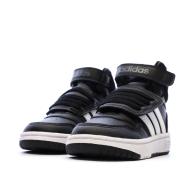 Baskets Noires/Blanches Garçon Adidas Hoops vue 6