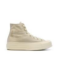 Baskets Beige Femme Converse Chuck Taylor Lift Hi Desert vue 2