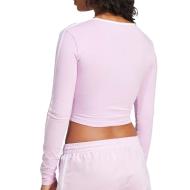 T-Shirt Rose Femme Adidas 3s Crop vue 2