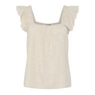 Camiseta de tirantes para mujer Pieces Pia beige ver 2