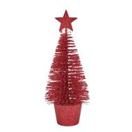 Sapin de Noël Rouge Atmosphera Paill 15cm pas cher