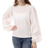 T-Shirt Manches Longues Ecru Femme Vila Daya