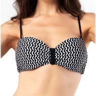 Haut de Bikini Bandeau Noir/Blanc Femme Sun Project 2826