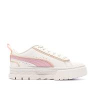Baskets Blanches/Roses Fille Puma Mayze vue 2