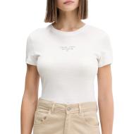 T-Shirt Slim Blanc Femme Tommy Hilfiger Logo