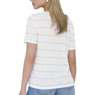 T-Shirt Blanc/Bleu Clair Femme JDY Eve vue 2