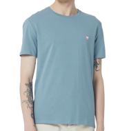T-shirt Bleu Homme Guess Triangle pas cher
