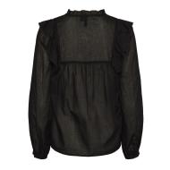 Blouse Noir Femme Pieces Makenna vue 2